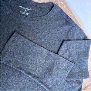 Eddie Bauer Women’s Long-Sleeve T-Shirt Bundle – V-Neck & Crew-Neck – Size XL